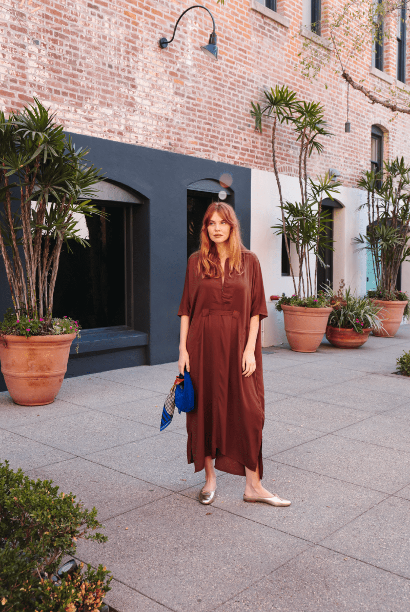 OddBird Loungewear Rüya Tunic - Chocolate Brown