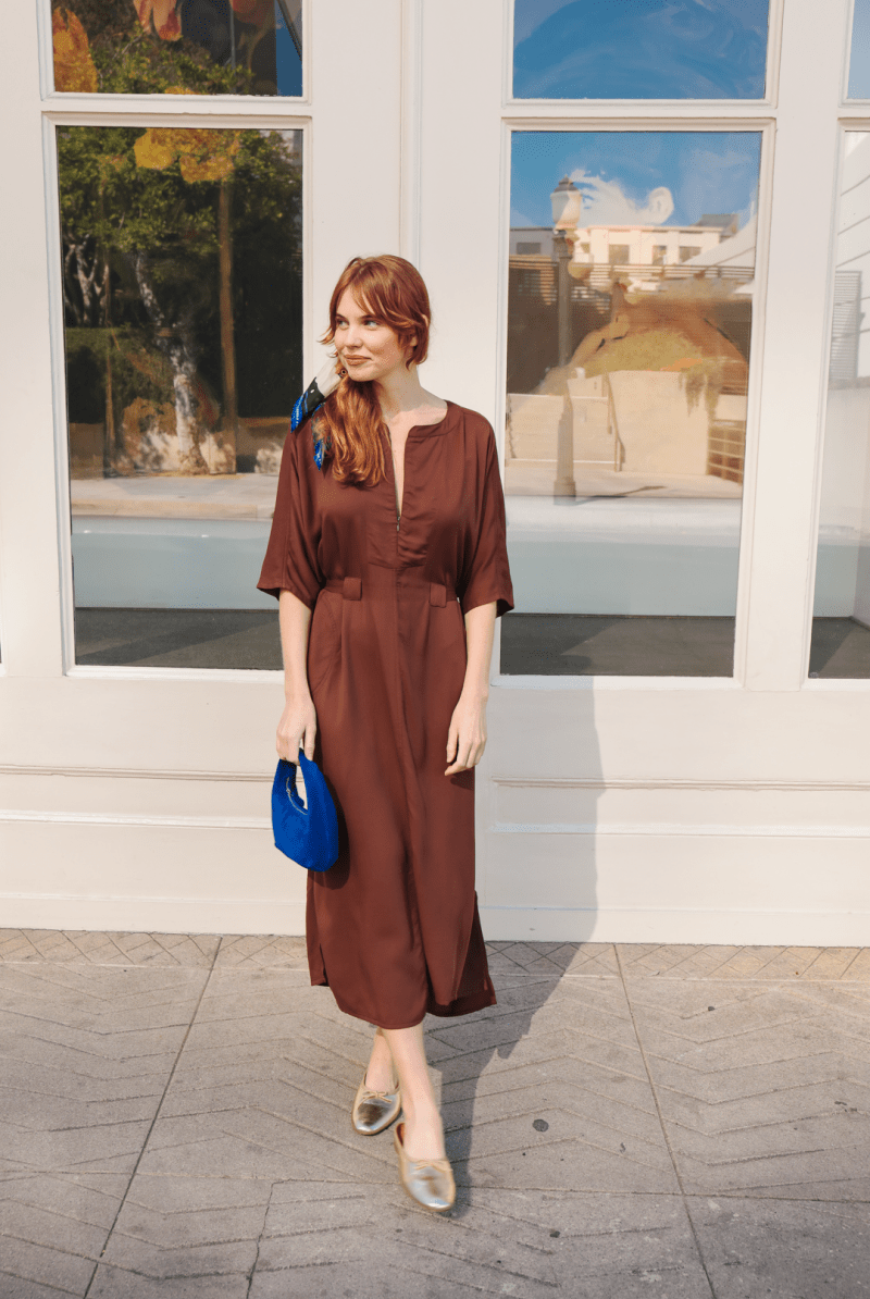 OddBird Loungewear Rüya Tunic - Chocolate Brown