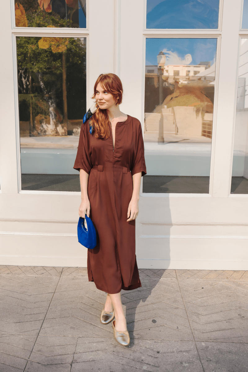 OddBird Loungewear Rüya Tunic - Chocolate Brown