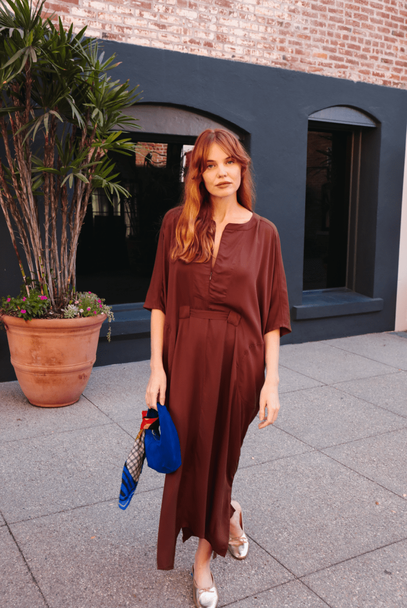 OddBird Loungewear Rüya Tunic - Chocolate Brown