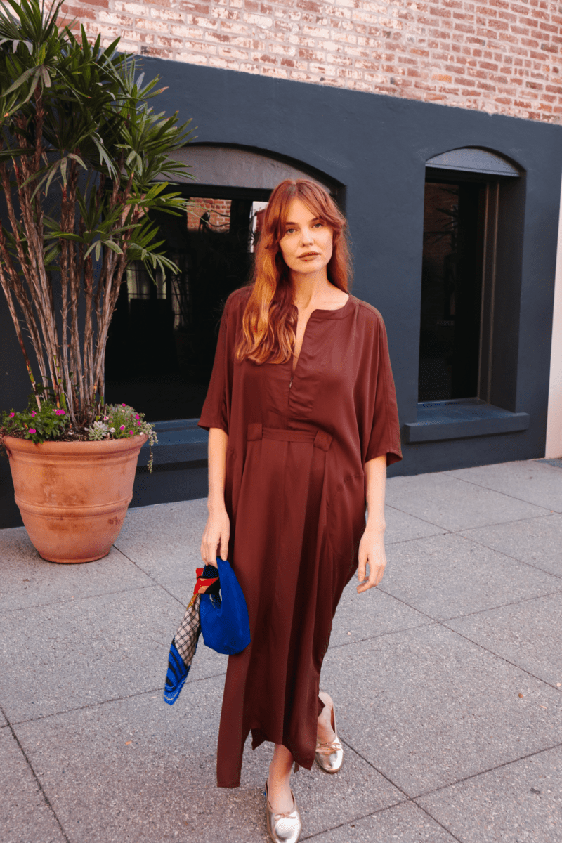 OddBird Loungewear Rüya Tunic - Chocolate Brown