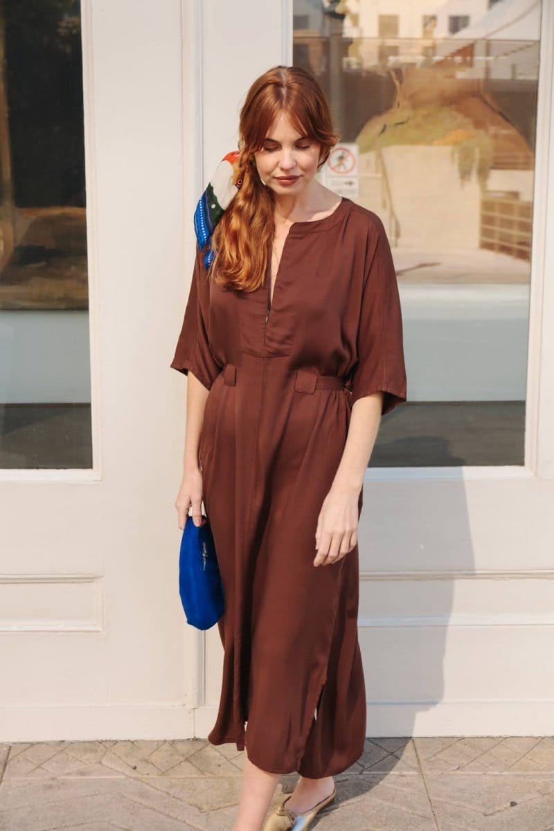 OddBird Loungewear Rüya Tunic - Chocolate Brown