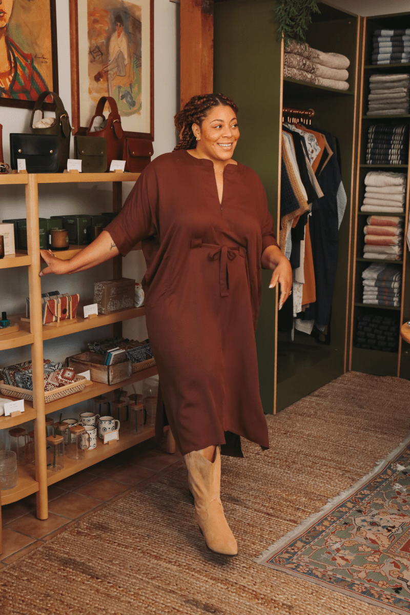 OddBird Loungewear Rüya Tunic - Chocolate Brown