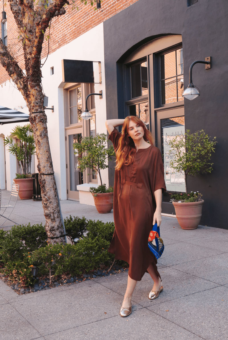 OddBird Loungewear Rüya Tunic - Chocolate Brown