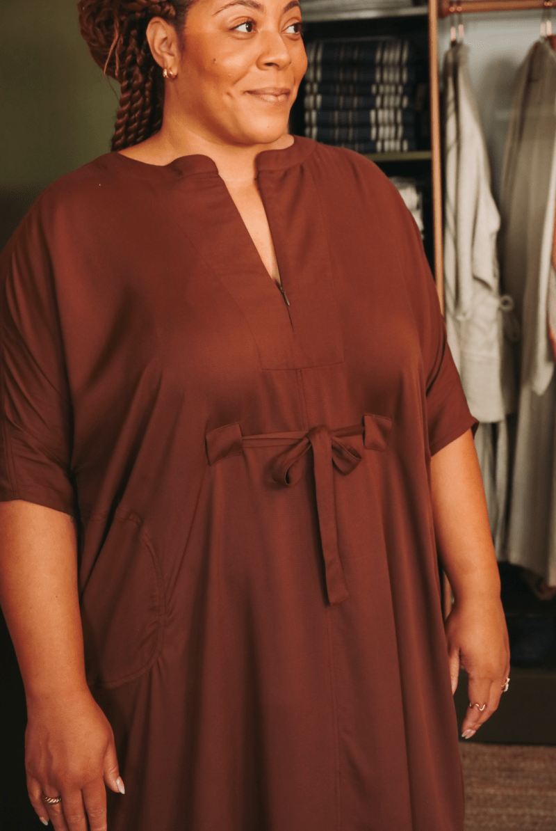 OddBird Loungewear Rüya Tunic - Chocolate Brown