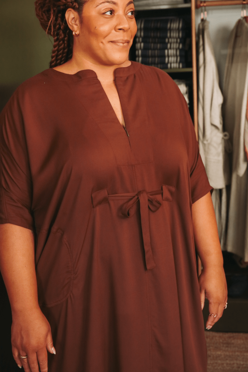 OddBird Loungewear Rüya Tunic - Chocolate Brown