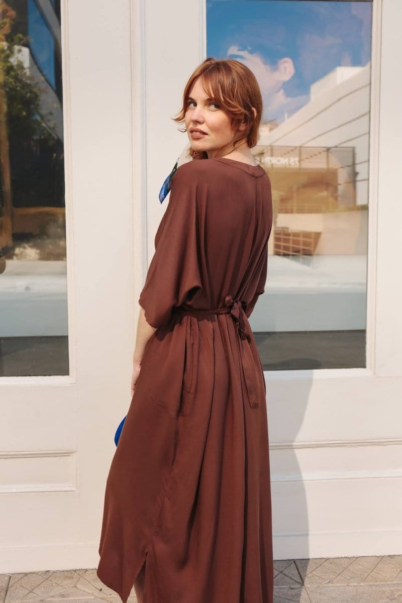 OddBird Loungewear Rüya Tunic - Chocolate Brown