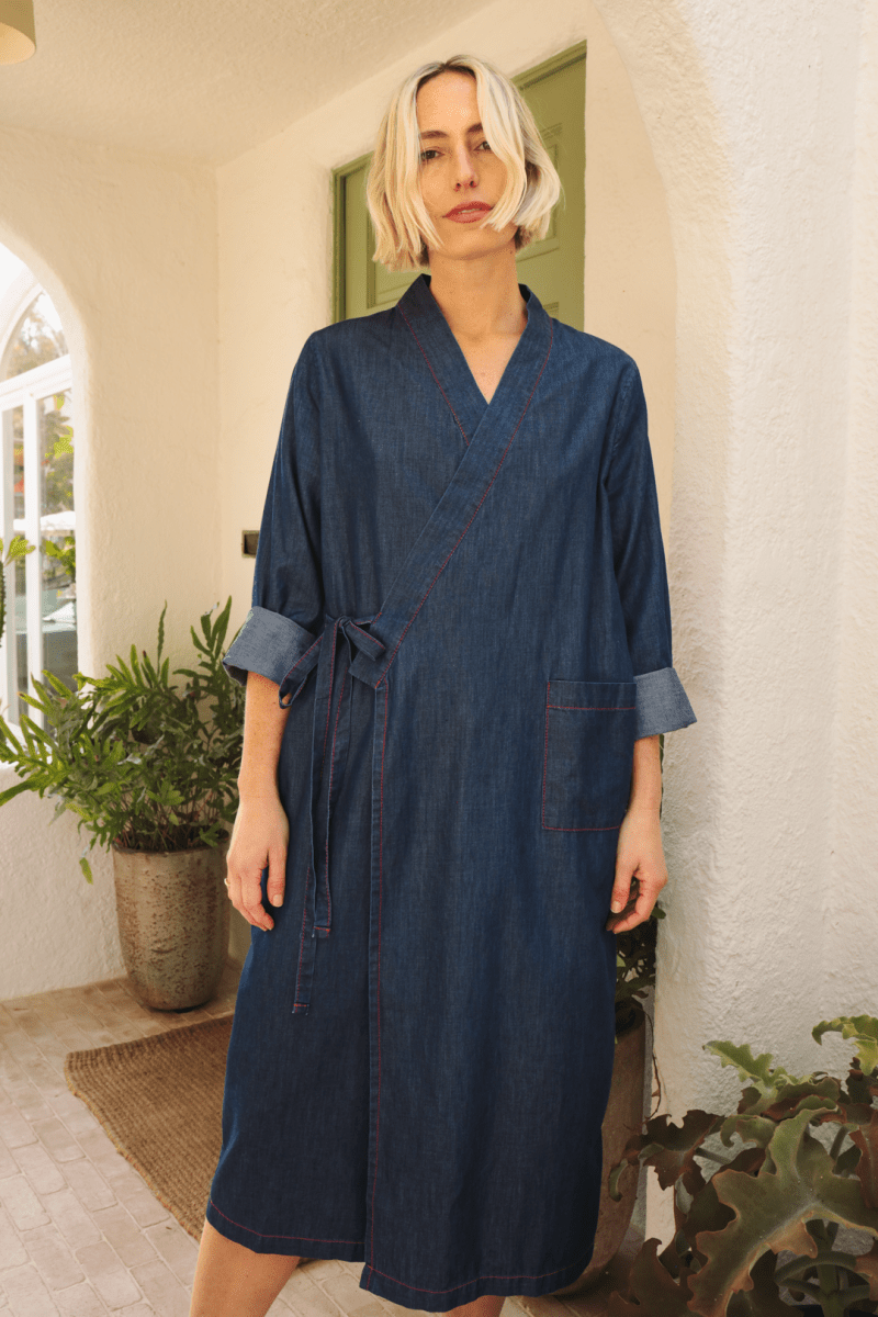 OddBird Loungewear *NEW* The 'Aydin' Long Sleeve Dress - Chambray