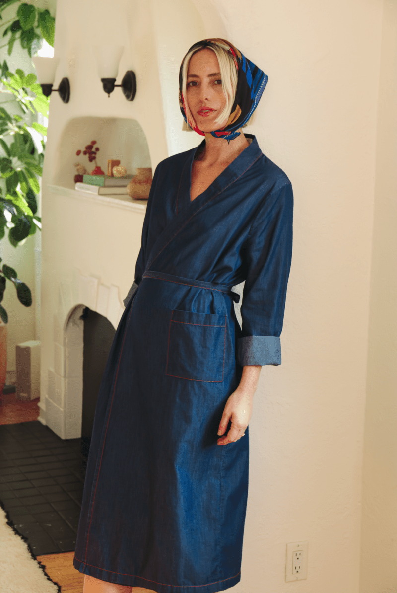OddBird Loungewear *NEW* The 'Aydin' Long Sleeve Dress - Chambray
