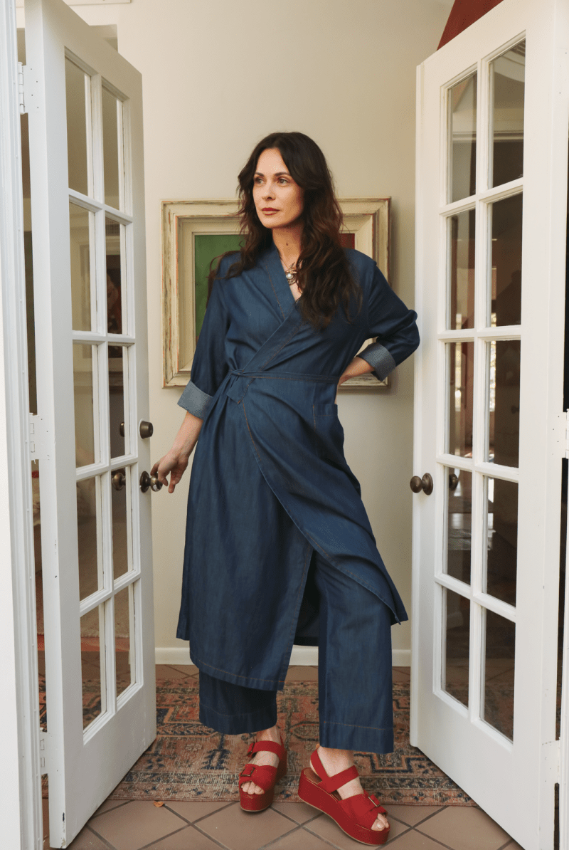 OddBird Loungewear *NEW* The 'Aydin' Long Sleeve Dress - Chambray