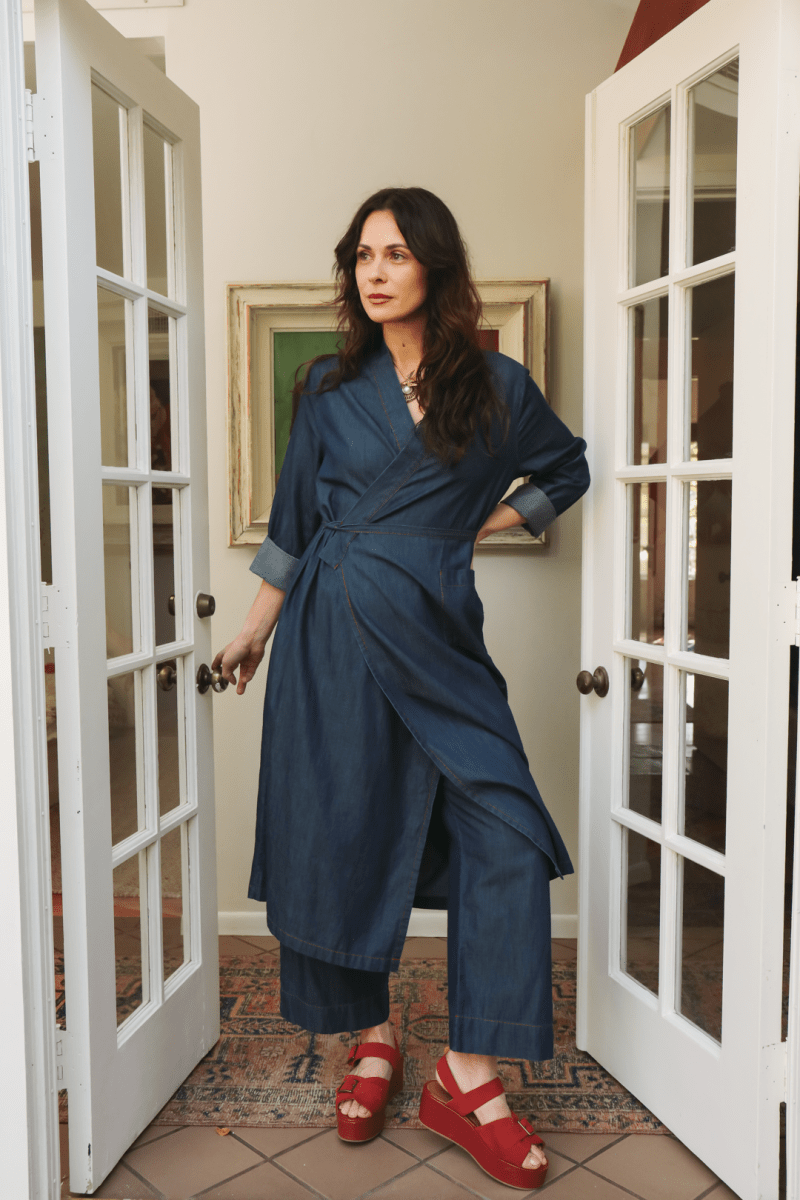 OddBird Loungewear *NEW* The 'Aydin' Long Sleeve Dress - Chambray