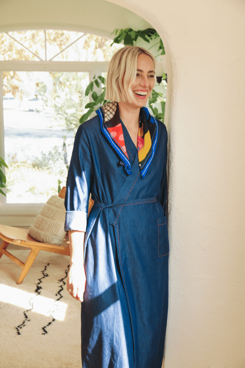 OddBird Loungewear *NEW* The 'Aydin' Long Sleeve Dress - Chambray