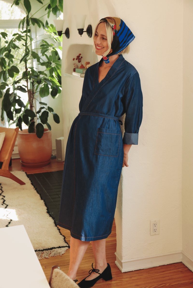 OddBird Loungewear *NEW* The 'Aydin' Long Sleeve Dress - Chambray
