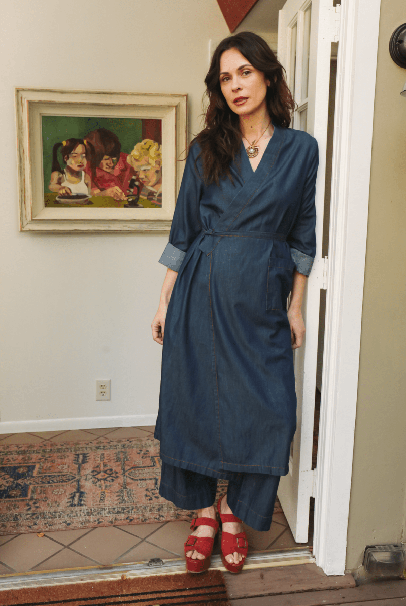 OddBird Loungewear *NEW* The 'Aydin' Long Sleeve Dress - Chambray