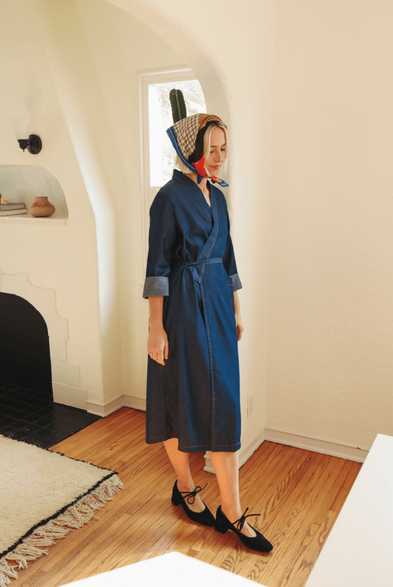 OddBird Loungewear *NEW* The 'Aydin' Long Sleeve Dress - Chambray