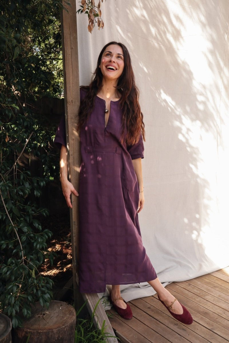 Rüya Tunic - Plum - DLERUYAPLUMXXS - OddBird Co.