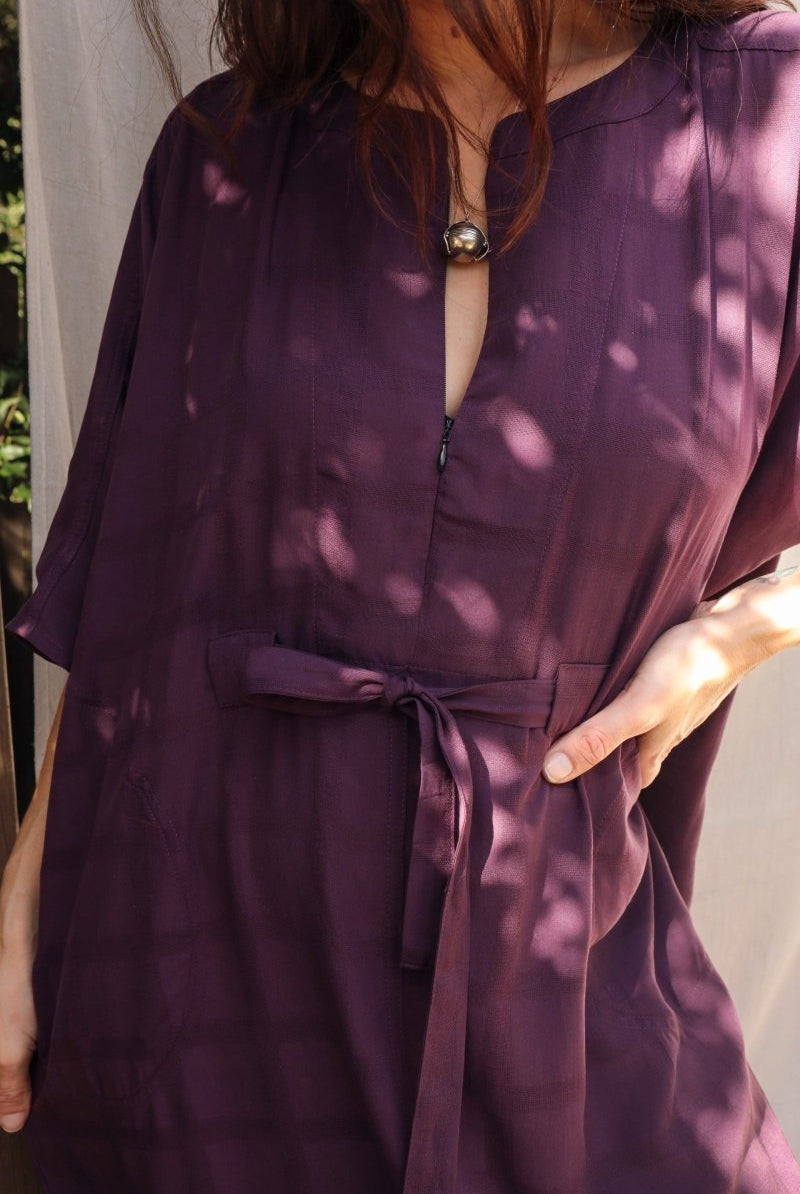 Rüya Tunic - Plum - DLERUYAPLUMXXS - OddBird Co.