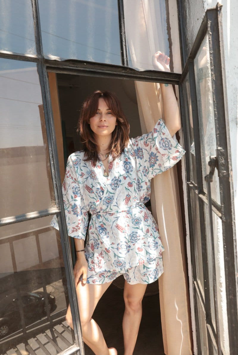 OddBird Loungewear XS Şile Kardeş Short - Lale Print