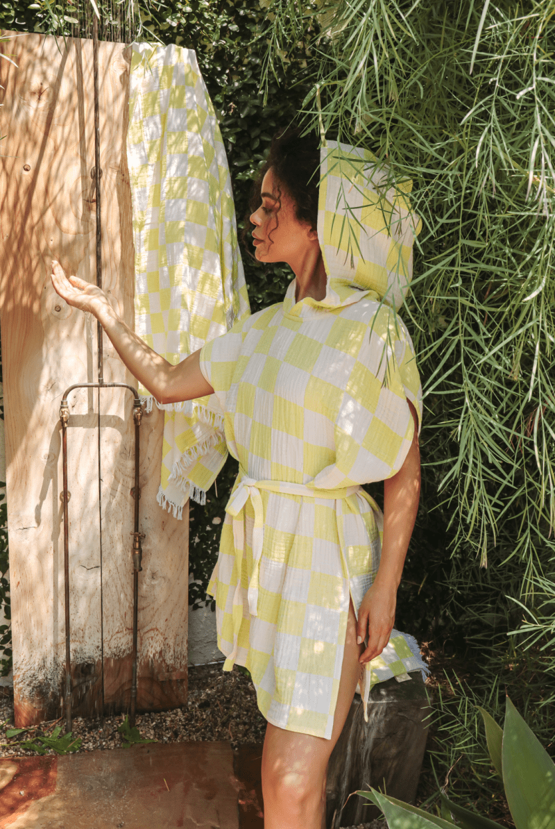 OddBird Robes Summer Poncho - Limonata Check