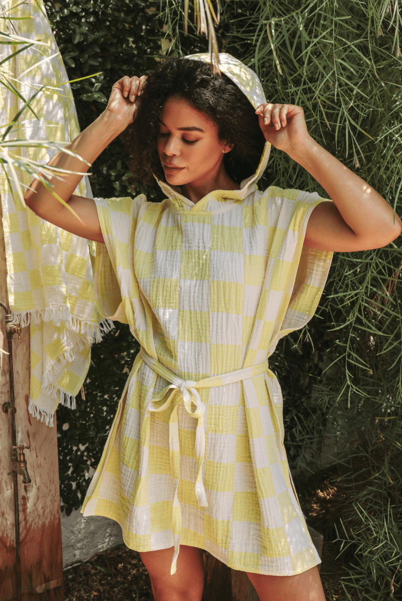 OddBird Robes Summer Poncho - Limonata Check