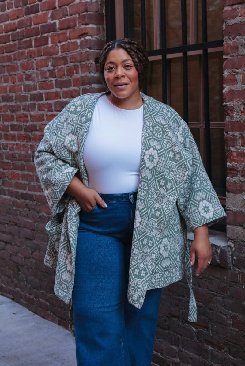 OddBird Loungewear Sage Green / XS/S The Mosaic Coat- READY-TO-SHIP (Copy)