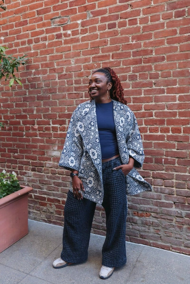 OddBird Loungewear Indigo / XXS/P The Mosaic Coat- MADE TO ORDER