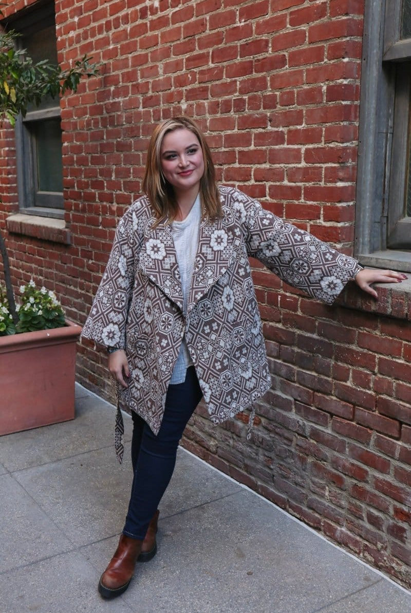 OddBird Loungewear Chocolate Brown / XXS/P The Mosaic Coat- MADE TO ORDER