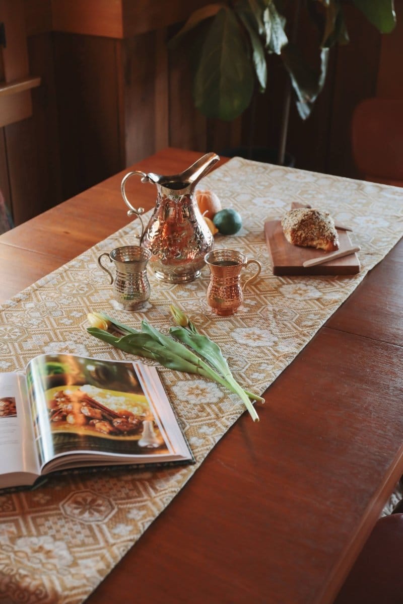 OddBird Accessories Mustard The Waste-Not-Want-Not Mosaic Table Runner