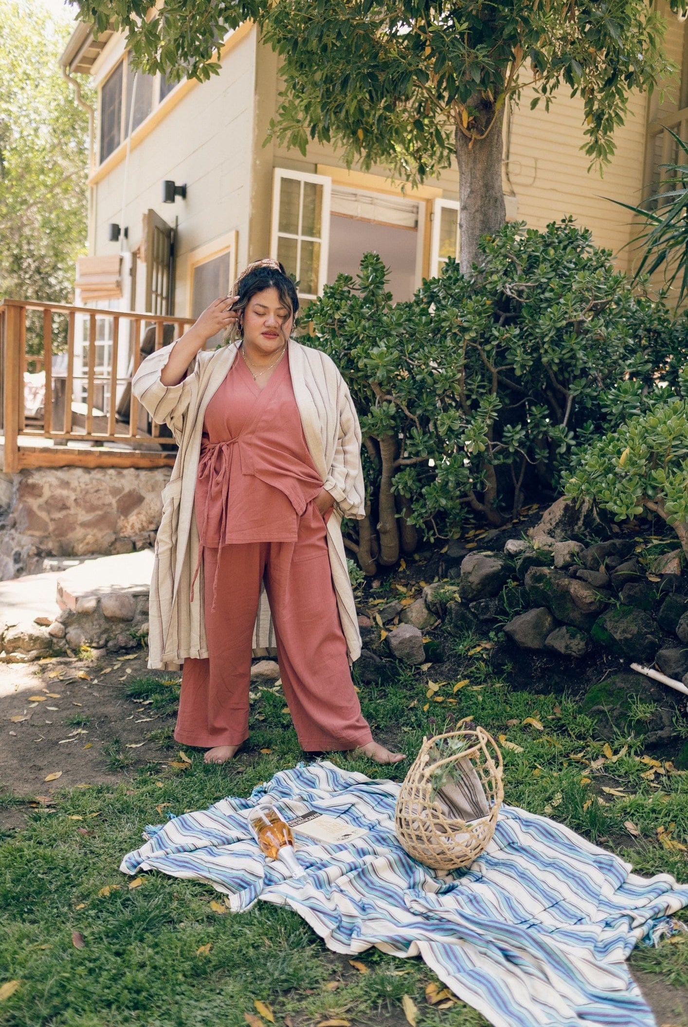 OddBird Loungewear Kardeş Şile Loungewear Separates - Canyon Rose