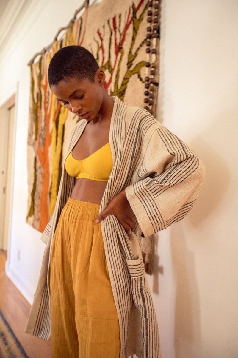 OddBird Robes Fener Linen Kisa-Cut Robe