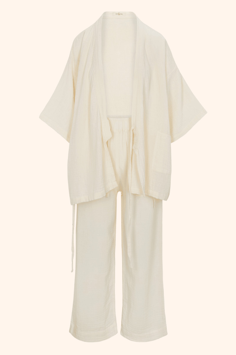 Kardeş Loungewear Separates - Alabaster - LKTOPALXS - OddBird Co.