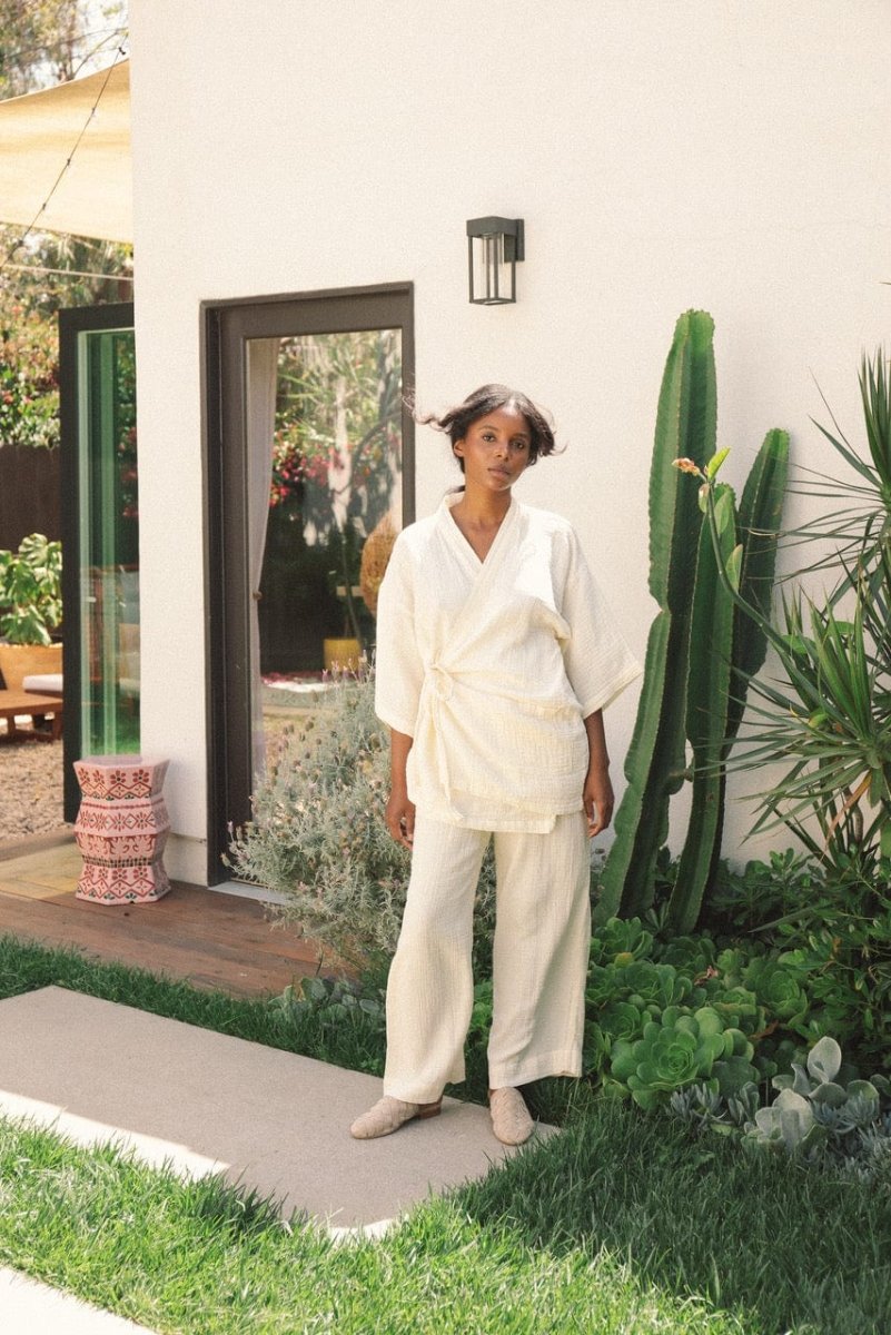 Kardeş Loungewear Separates - Alabaster - LKTOPALXS - OddBird Co.