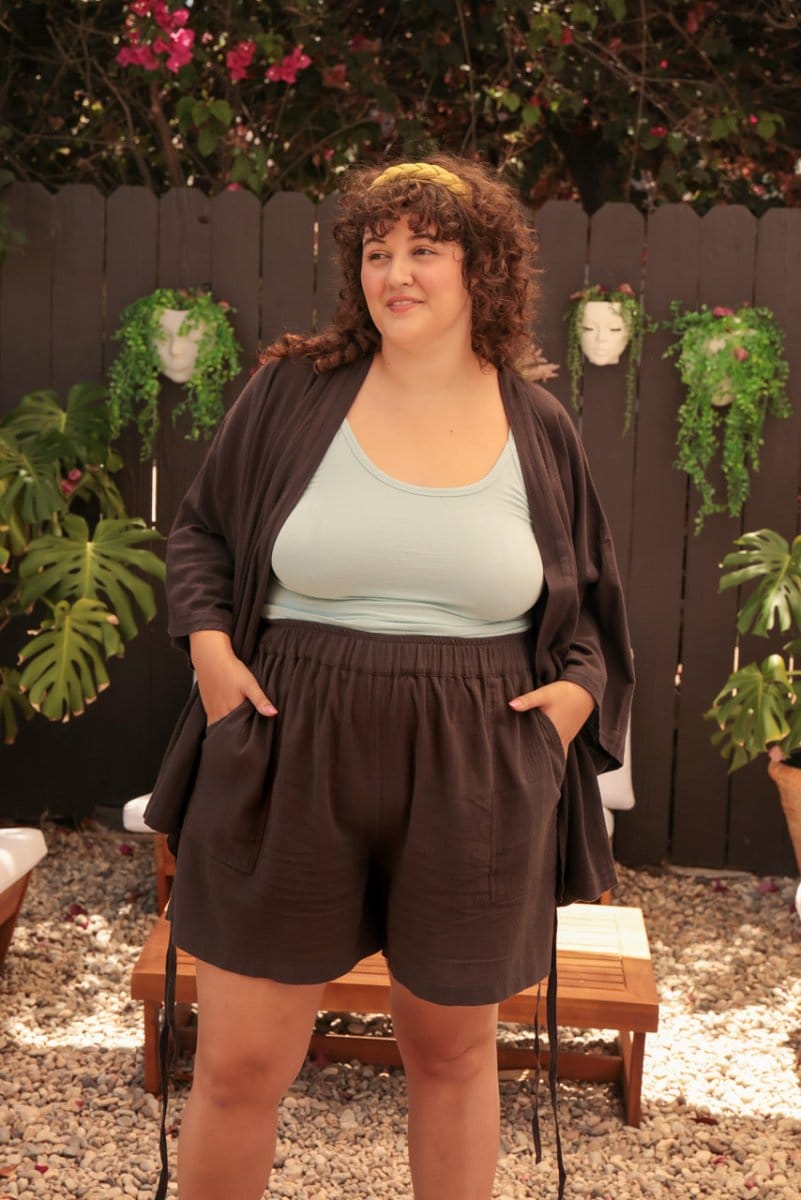 OddBird Loungewear Charcoal / 1X Kardeş Şile Loungewear Shorts