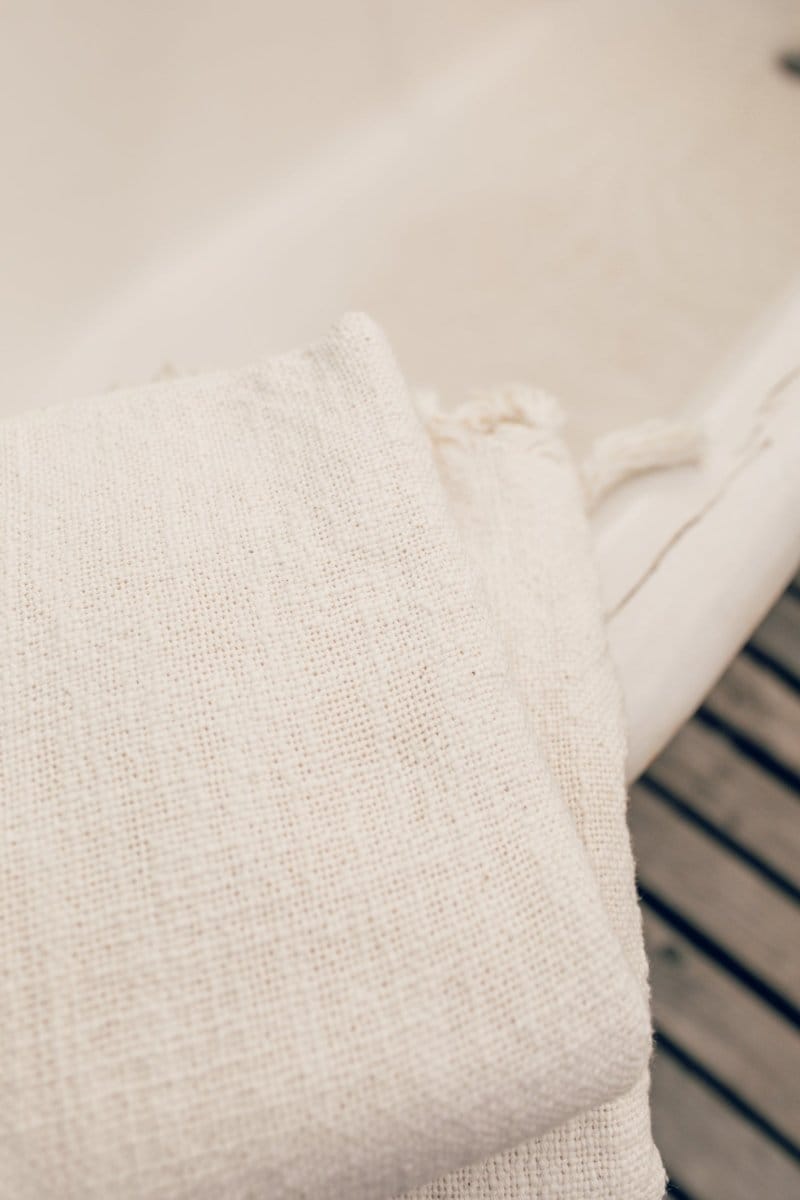 OddBird Towels Bath Towel (Single) Limited Edition Beyaz Handwoven Towel