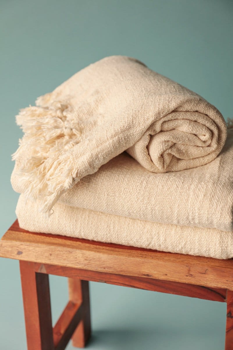 OddBird Towels Bath Towel (Single) Limited Edition Beyaz Handwoven Towel