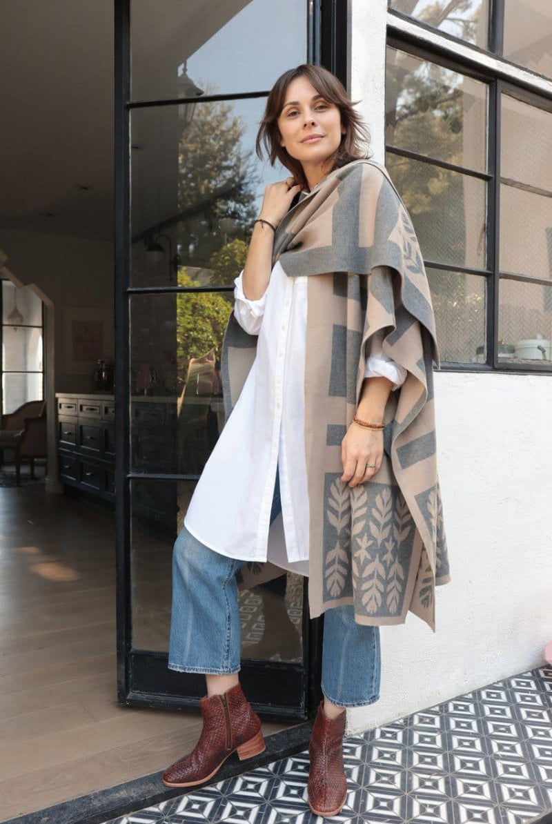 OddBird Loungewear Limited Edition Sarıl 4-Way Knit - Printed Latte - PREORDER