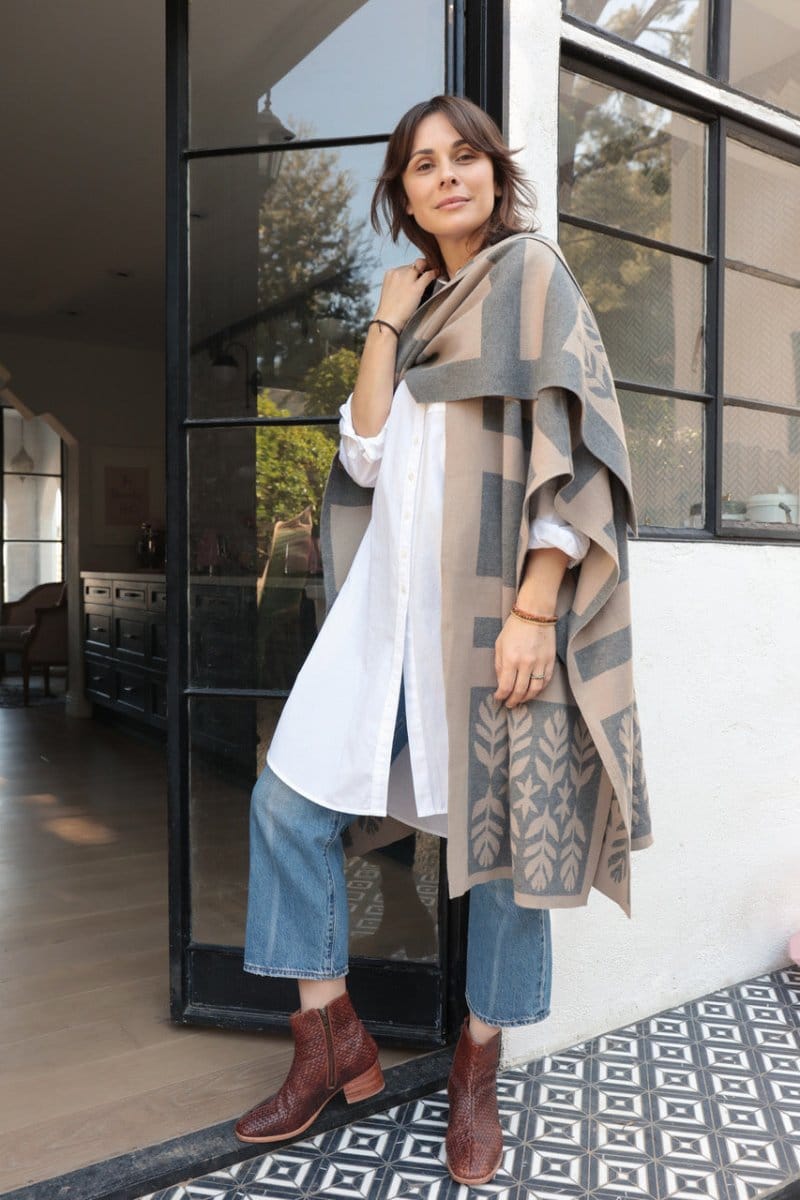 OddBird Loungewear Limited Edition Sarıl 4-Way Knit - Printed Latte - PREORDER