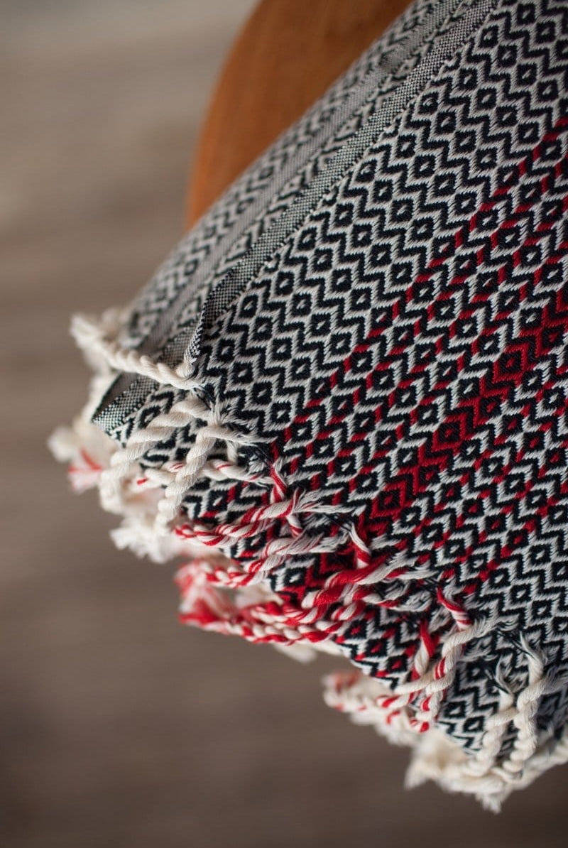 OddBird Towels Redline Handwoven Towel Collection