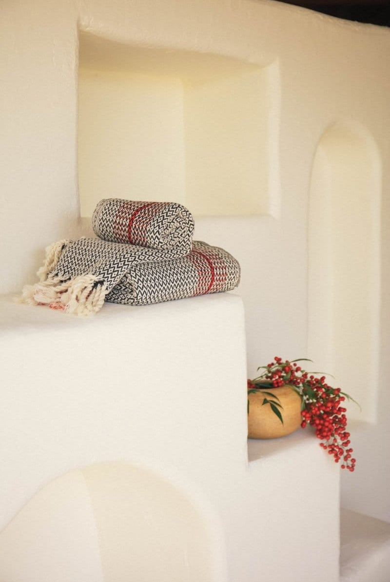 OddBird Towels Redline Handwoven Towel Collection