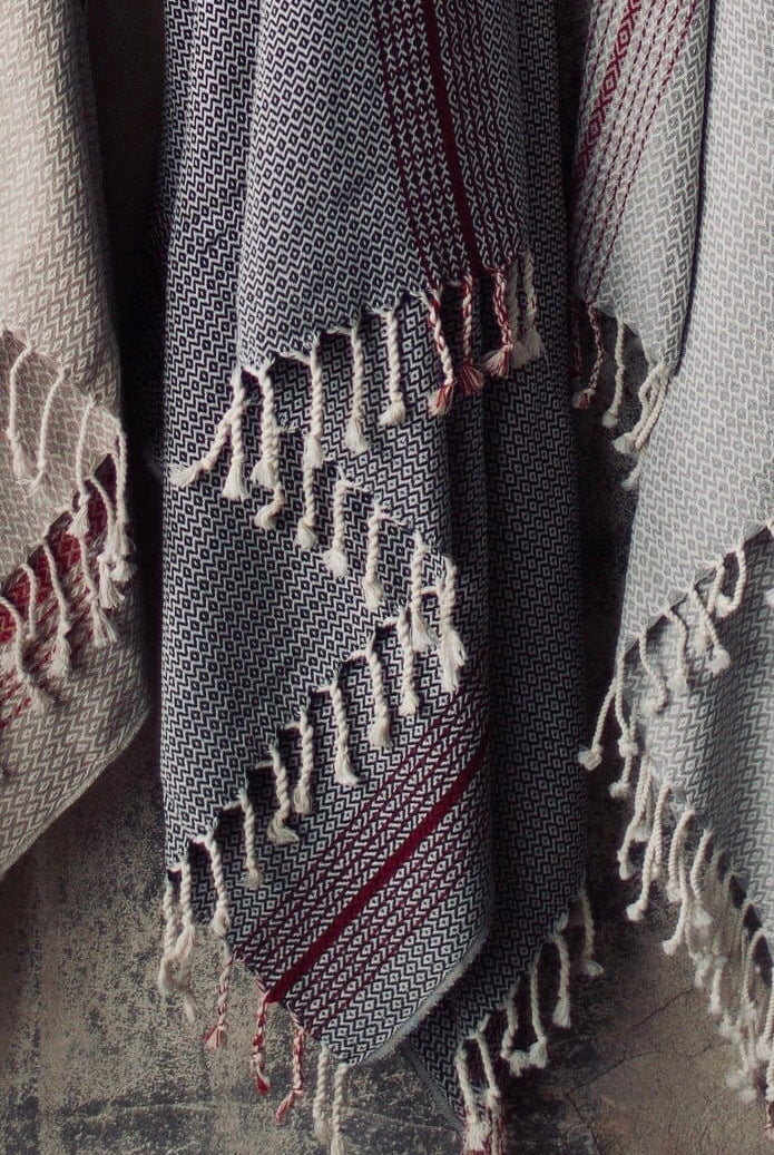 OddBird Towels Redline Handwoven Towel Collection