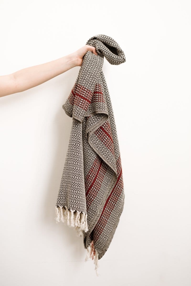 OddBird Towels Redline Handwoven Towel Collection