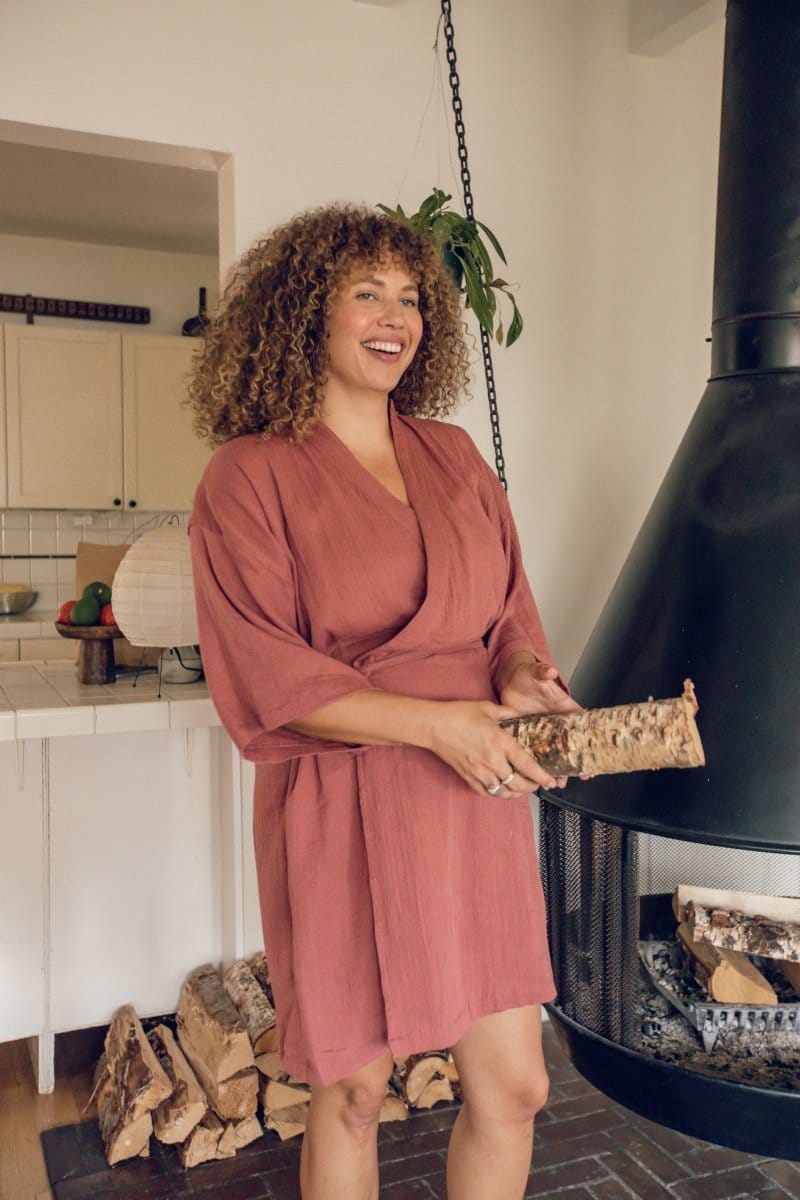 OddBird Loungewear Canyon Rose / XS Selin Sleep/Play Dress - SECONDS/SAMPLE