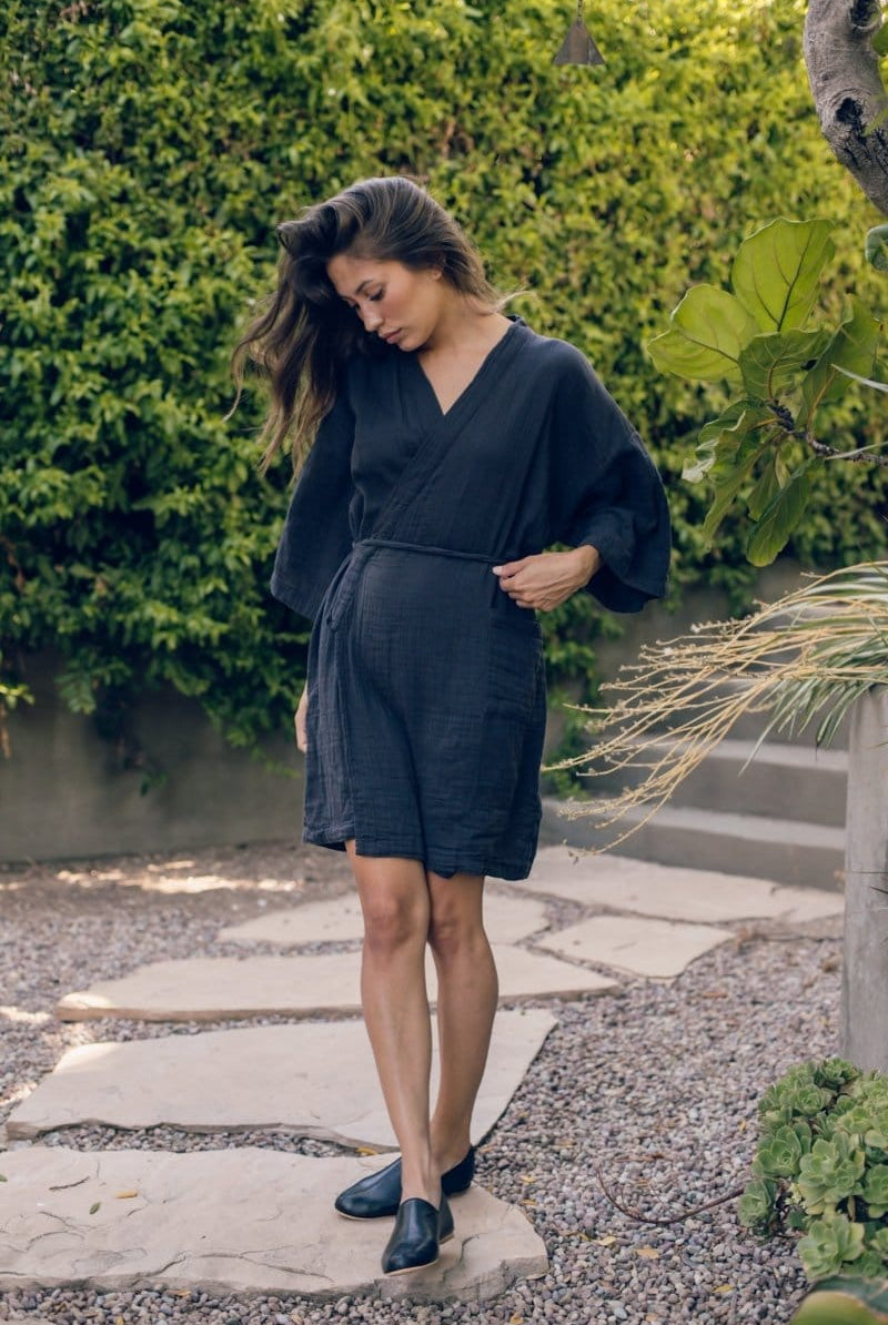 OddBird Loungewear Charcoal / XS Selin Sleep/Play Dress - SECONDS/SAMPLE