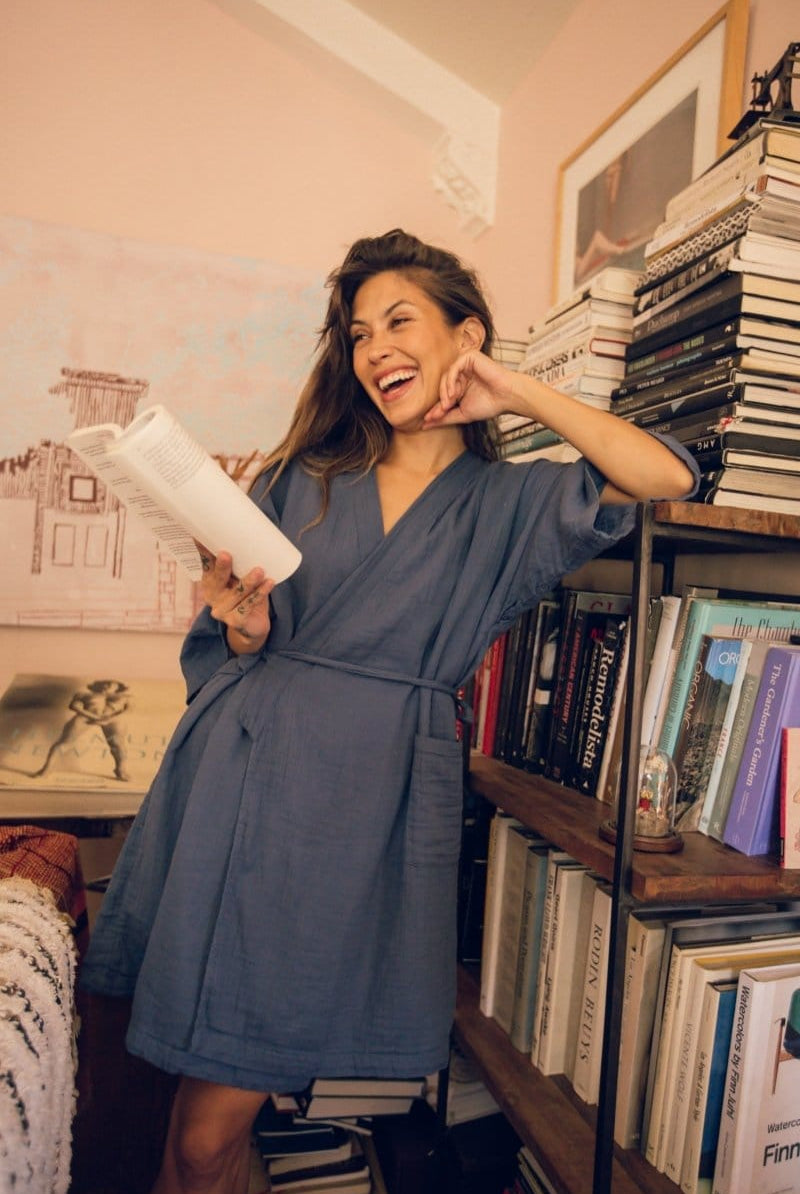 OddBird Loungewear Not Quite Electric Blue / XS Selin Sleep/Play Dress - SECONDS/SAMPLE