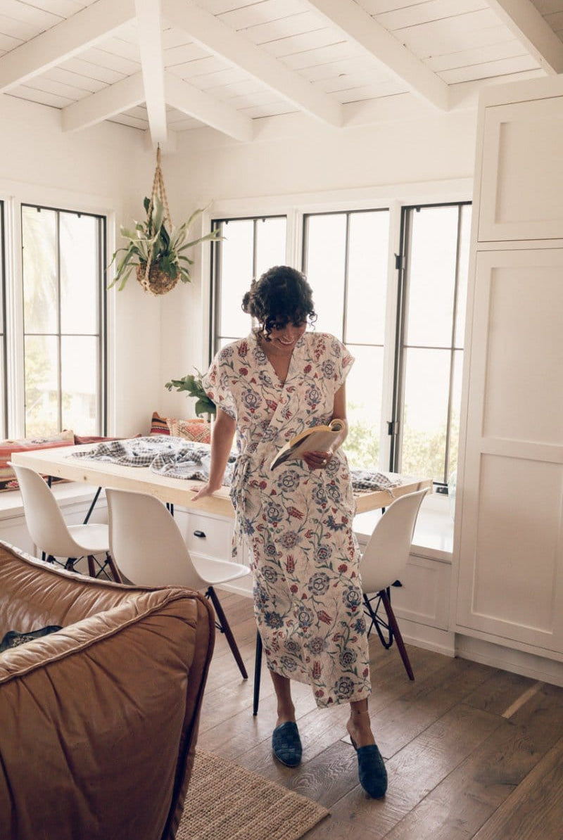 OddBird Footwear Suede Woven Slipper - Lapis