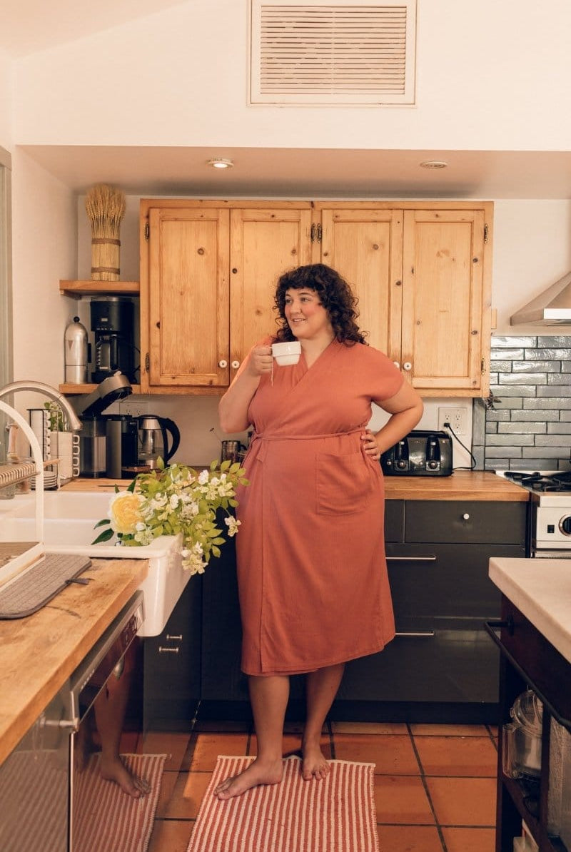 OddBird Loungewear Canyon Rose / 1X The 'Aydin' Şile House Dress