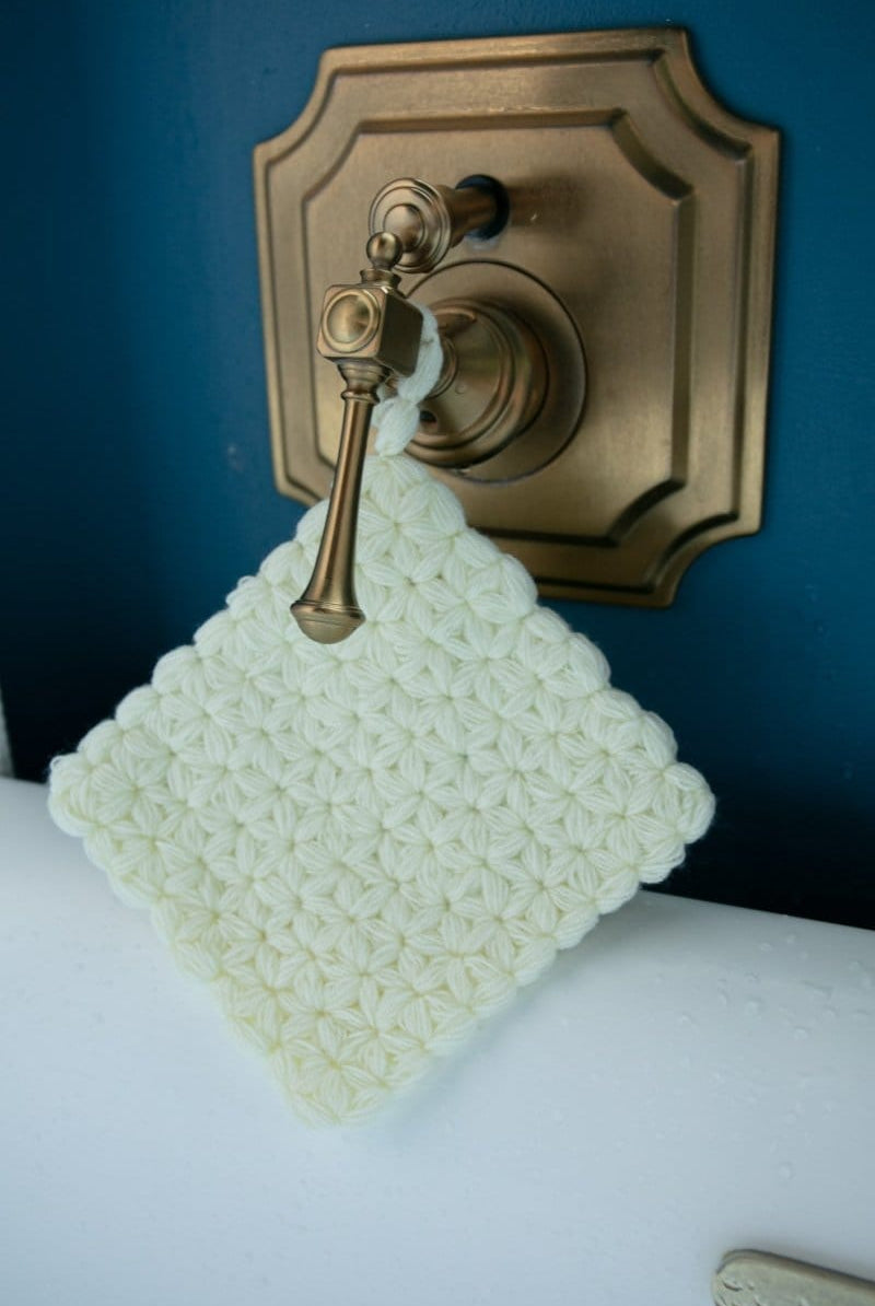 OddBird Accessories White Traditional Turkish Crocheted Kese (Wash Cloth)