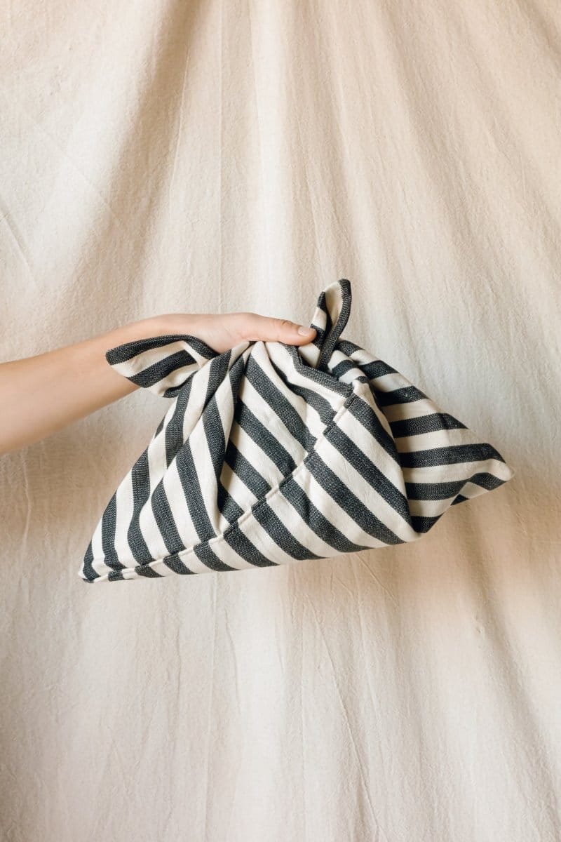 OddBird Accessories Sinoh - Black Stripe Waste Not Want Not - Bento Bag