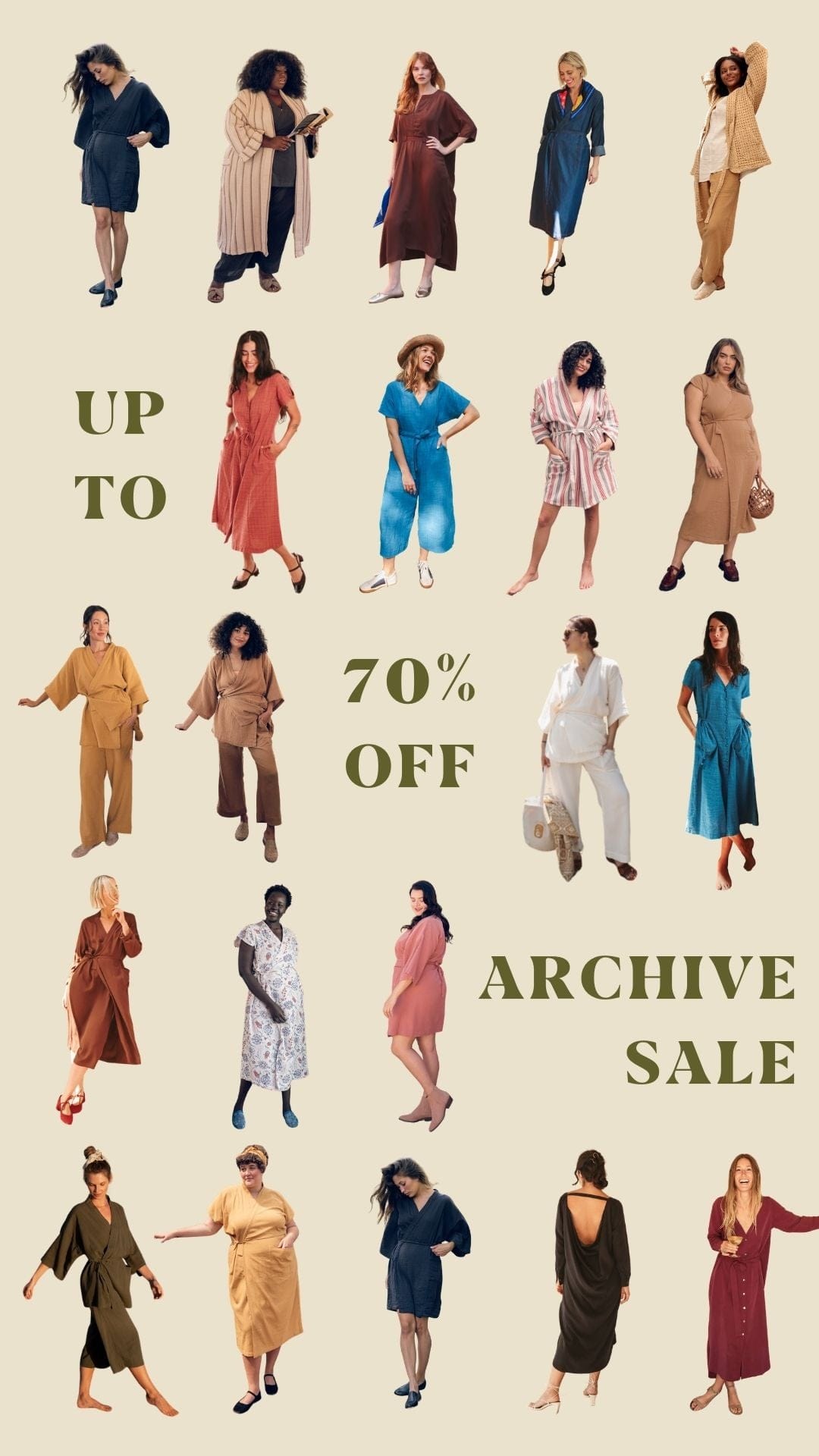 Up to 70% OFF Archive Sale