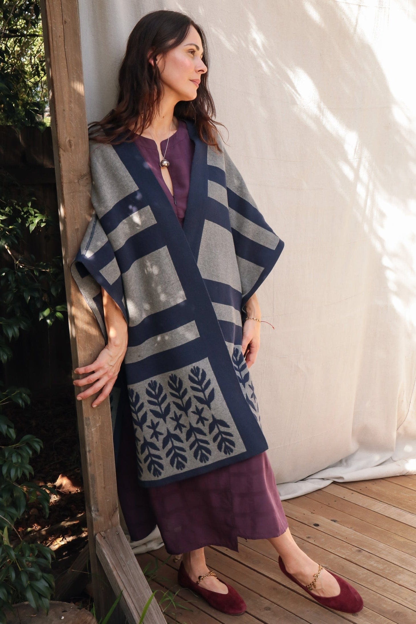 OddBird Saril Wraps *NEW* Limited Edition Sarıl 4-Way Knit - Indigo & Slate